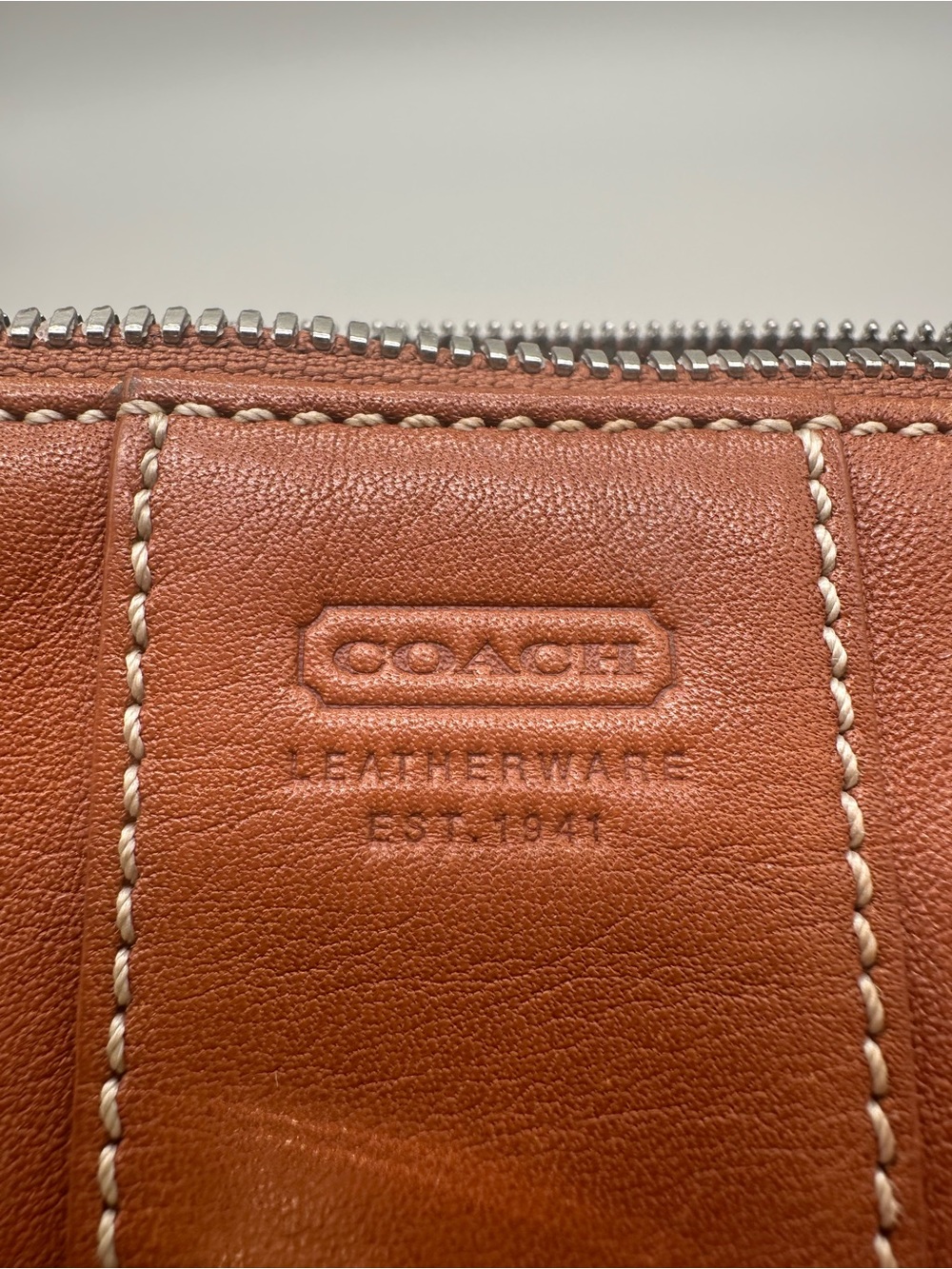 Coach Upcrafted Slim Demi Leather Crossbody Bag in Saddle - Picture 4 of 6